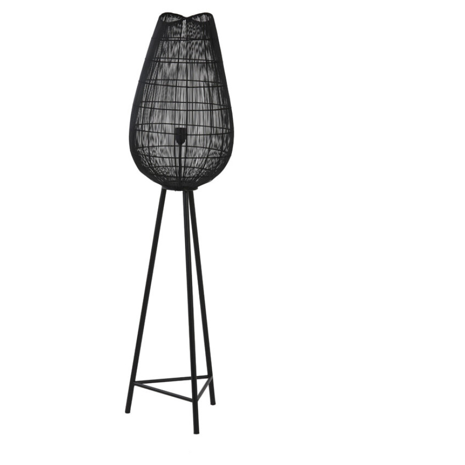 Light & Living Vloerlamp 'Yumi' 145cm hoog, kleur Mat Zwart afbeelding 1