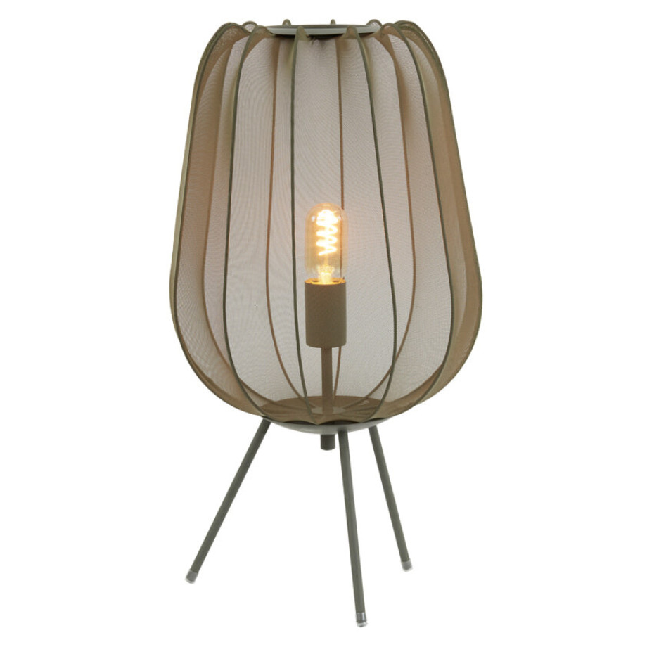 Light & Living Tafellamp 'Plumeria' 60cm hoog, kleur Donkergroen afbeelding 1