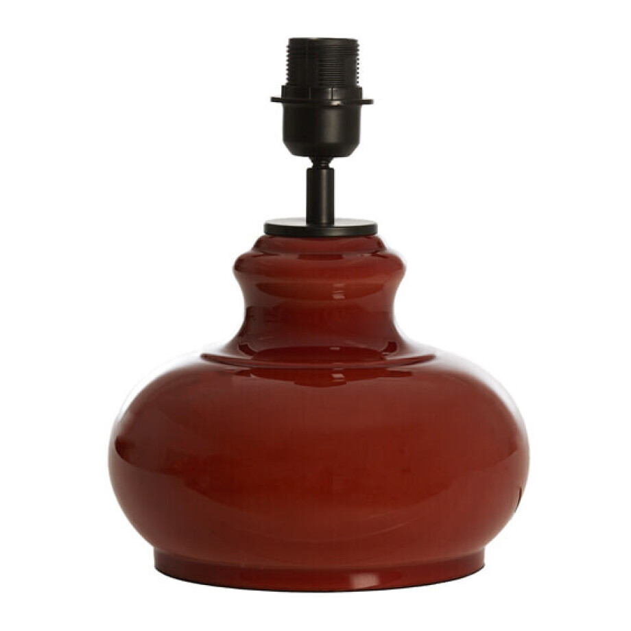Light & Living Tafellamp 'Verde' Glas, 29cm, kleur Bruin (excl. kap) afbeelding 1