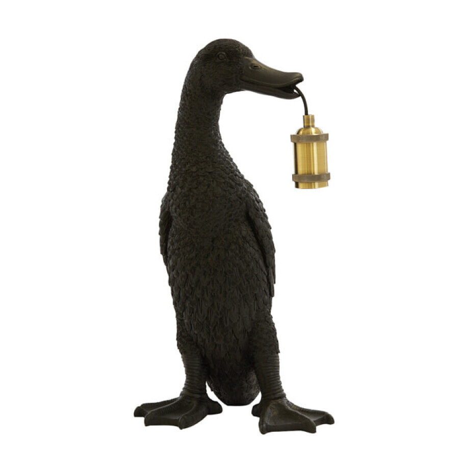 Light & Living Tafellamp 'Duck' 48cm, kleur Zwart Light & Living Tafellamp 'Duck' 48cm, kleur Zwart afbeelding 1