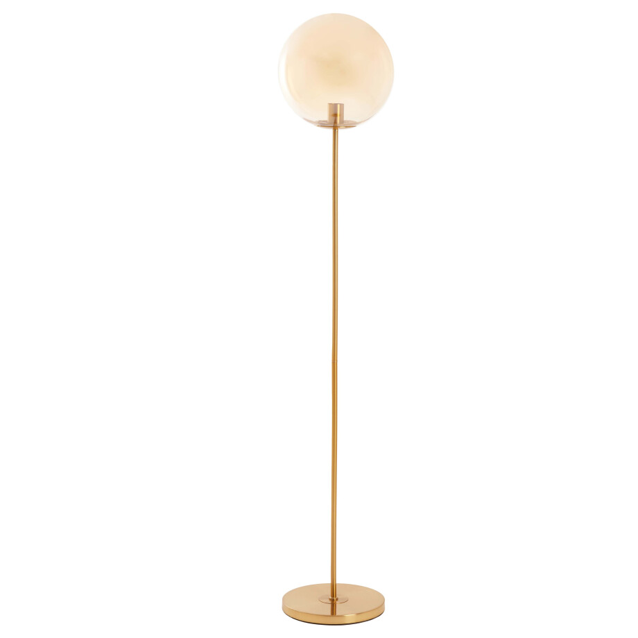 Light & Living Vloerlamp 'Medina' 160cm hoog, kleur Amber/Goud Light & Living Vloerlamp 'Medina' 160cm hoog, kleur Amber/Goud afbeelding 1