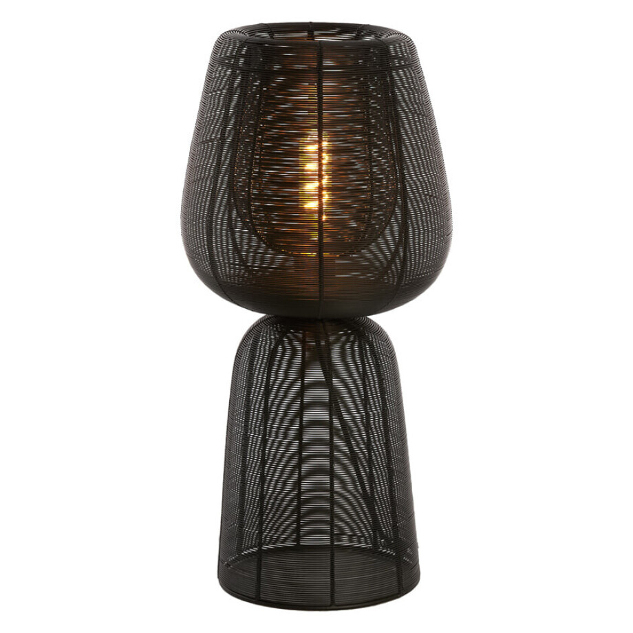 Light & Living Tafellamp 'Aboso' 54cm, kleur Mat Zwart Light & Living Tafellamp 'Aboso' 54cm, kleur Mat Zwart afbeelding 1