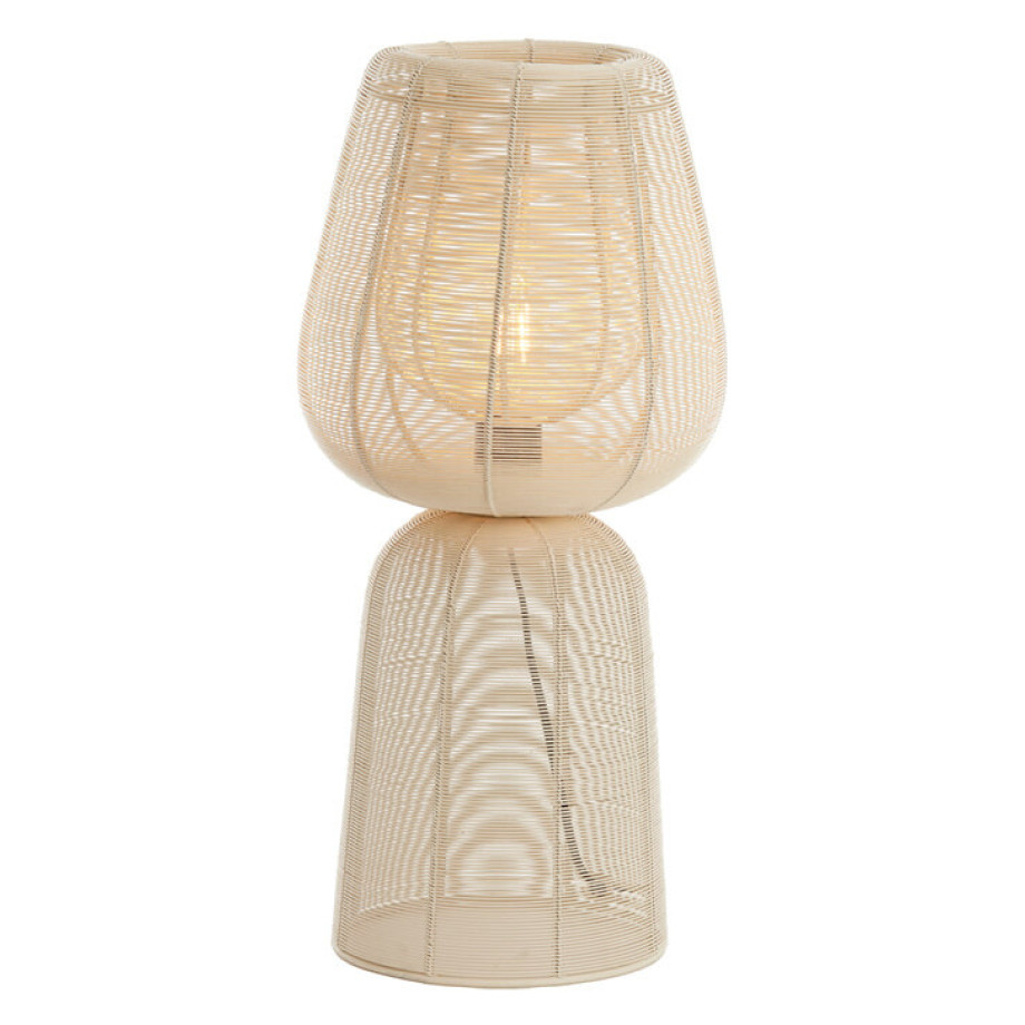 Light & Living Tafellamp 'Aboso' 54cm, kleur Crème afbeelding 1