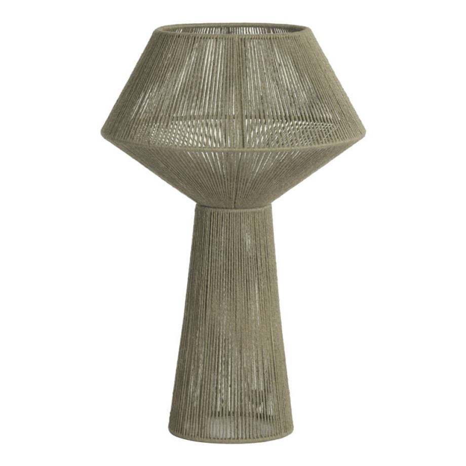 Light & Living Tafellamp 'Fugia' Jute, 57cm, kleur Lichtgroen afbeelding 1