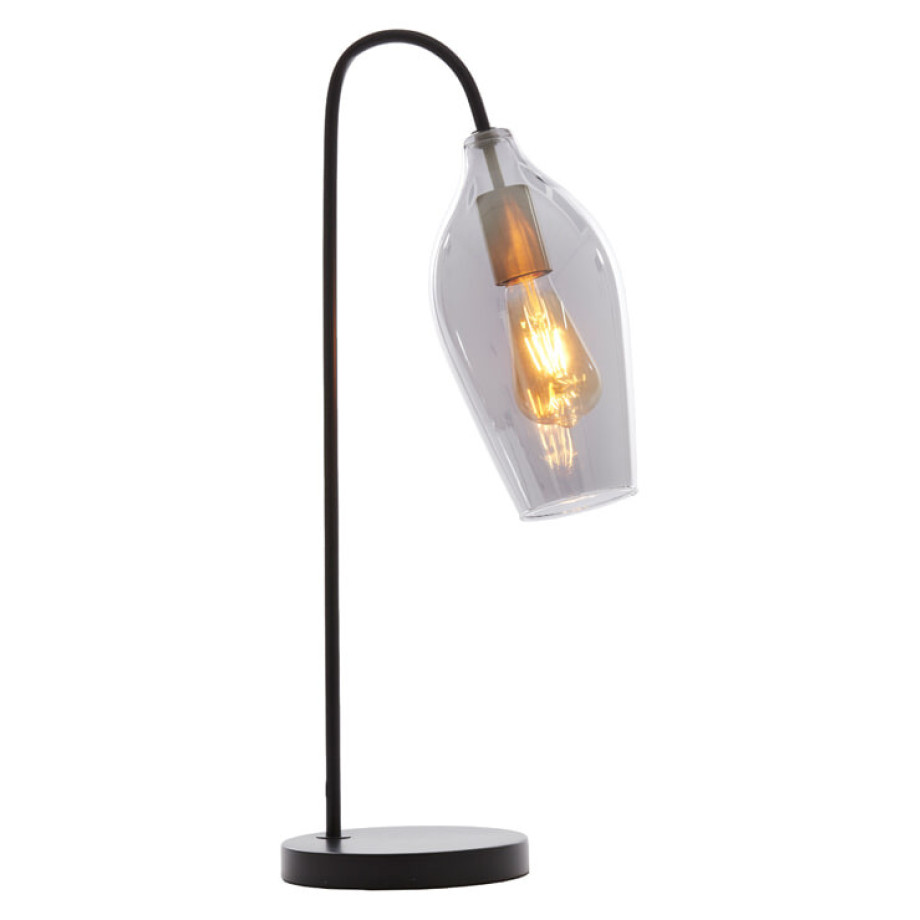 Light & Living Tafellamp 'Lukaro' 52cm hoog, kleur Smoke/Antiek Brons afbeelding 