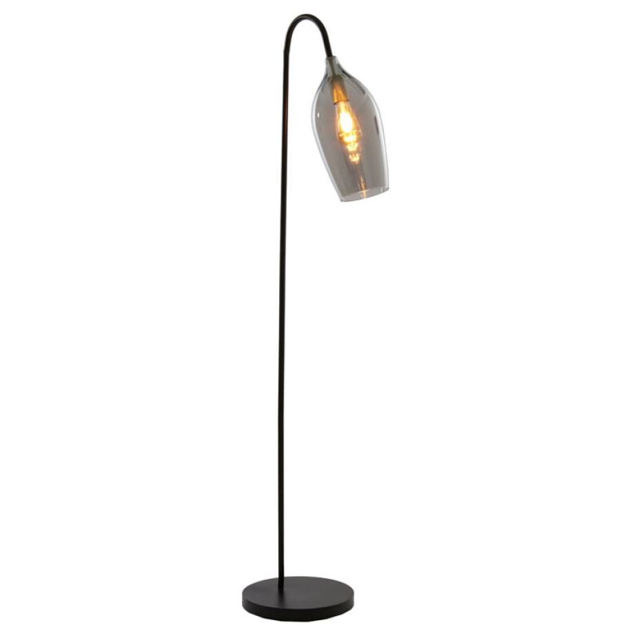 Light & Living Vloerlamp 'Lukaro' 160cm hoog, kleur Smoke/Antiek Brons afbeelding 