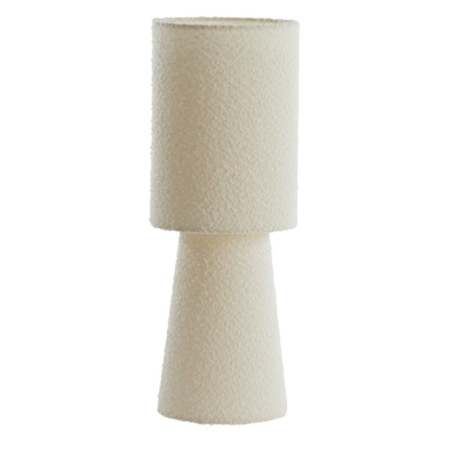 Light & Living Tafellamp 'Micky' Bouclé, kleur Crème afbeelding 1