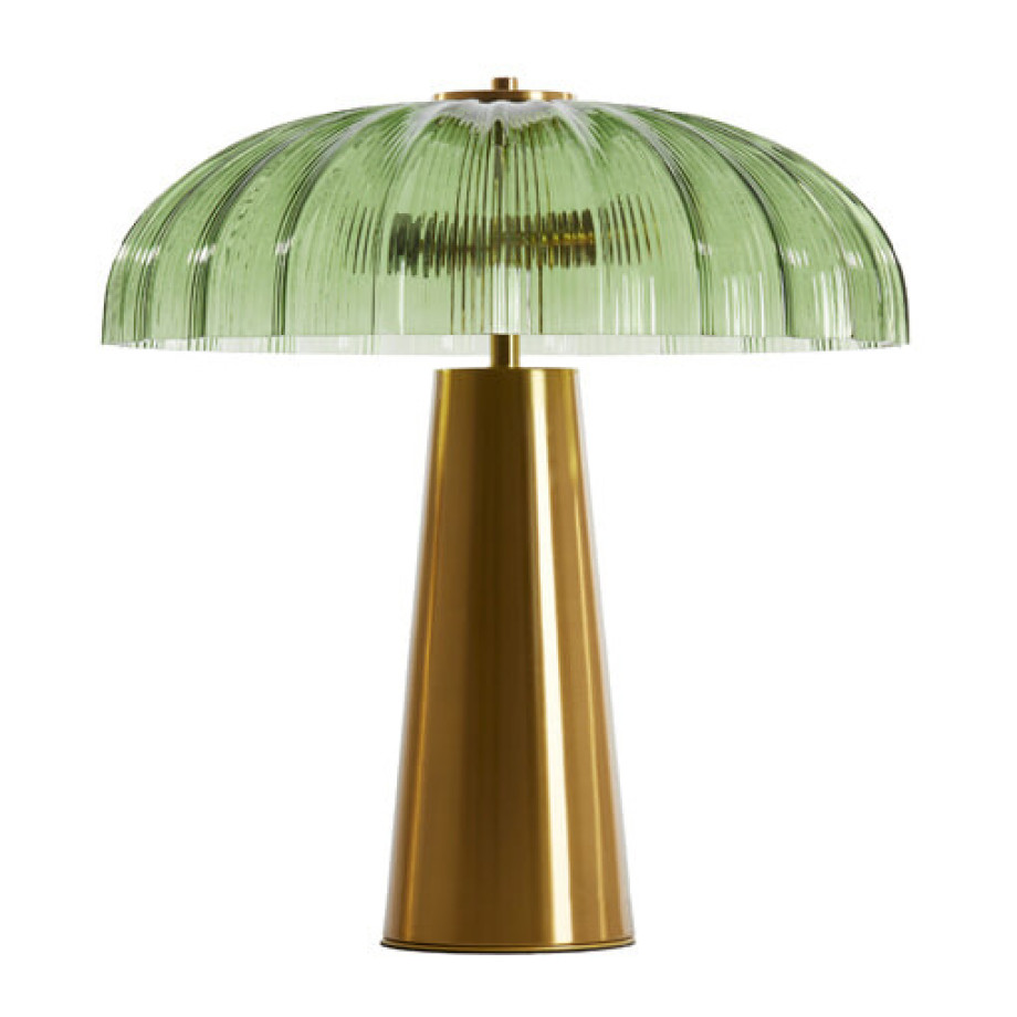 Light & Living Tafellamp 'Fungo' Glas, 2-lamps, kleur Groen afbeelding 1