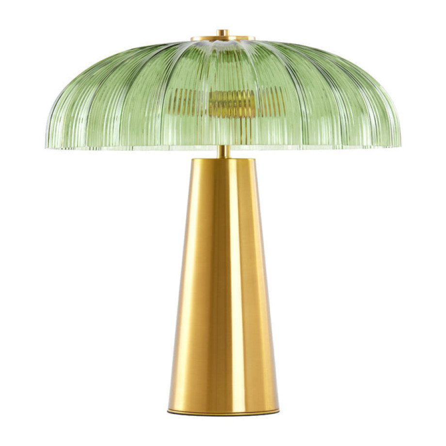 Light & Living Tafellamp 'Fungo' Glas, 2-lamps, kleur Groen afbeelding 1