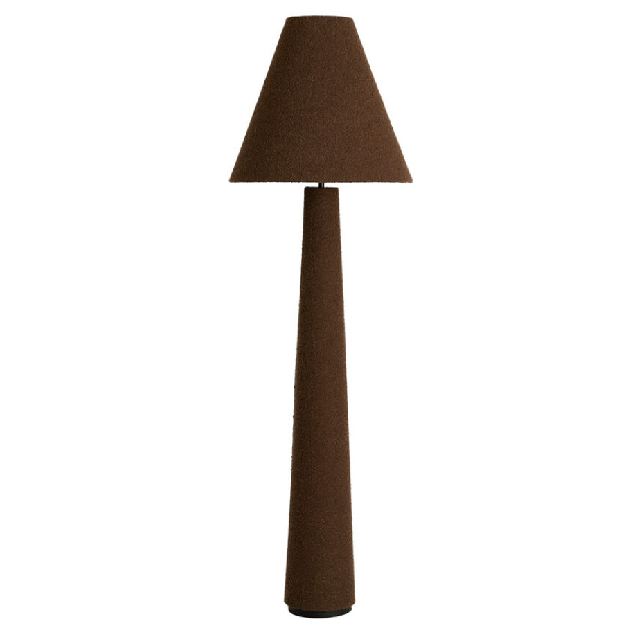 Light & Living Vloerlamp 'Devia' Bouclé, 168cm, kleur Bruin afbeelding 1