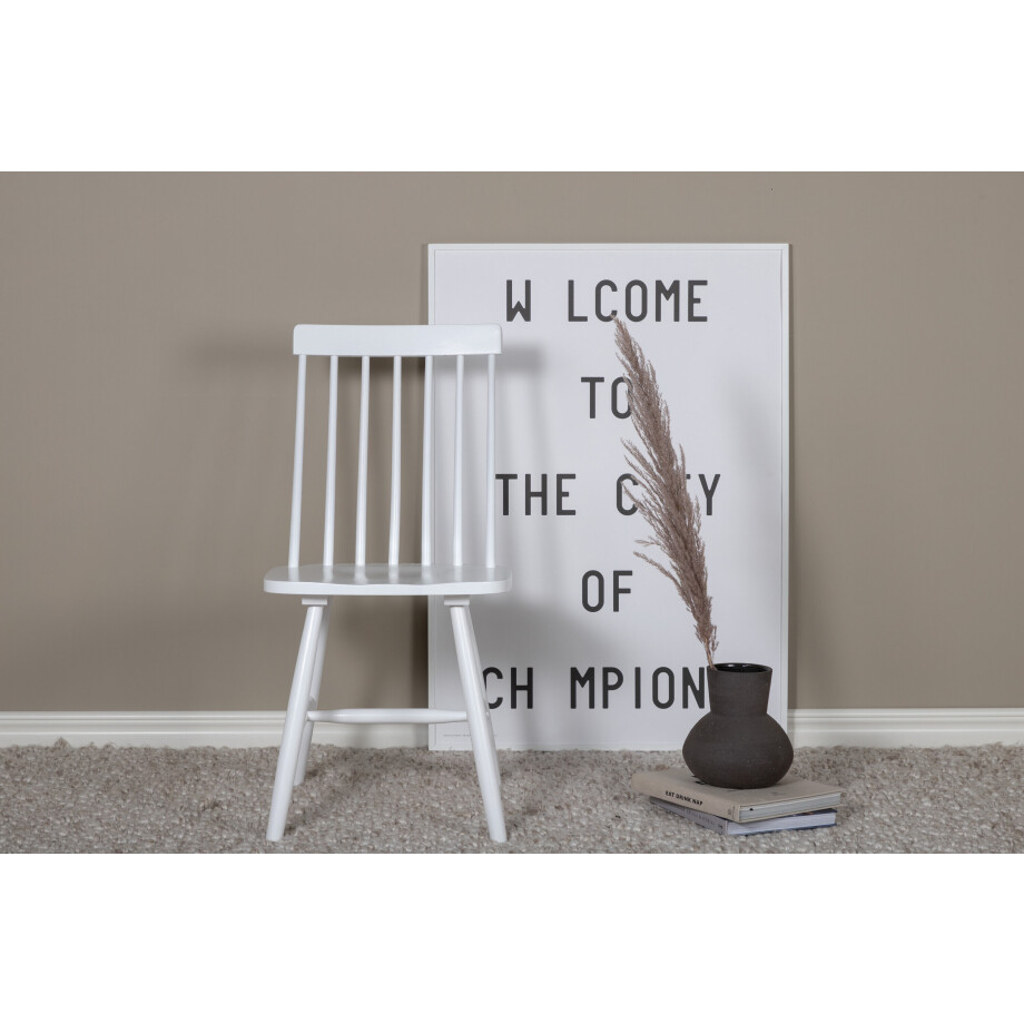 Nohr Eetkamerstoel 'Adamm' Rubberhout, kleur Wit afbeelding 1