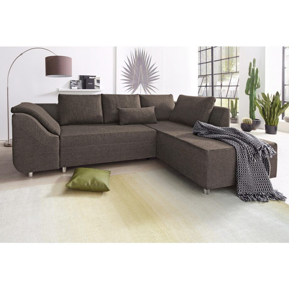 COLLECTION AB Hoekbank Sally L-vorm met en zonder slaapfunctie, inclusief losse rug- en sierkussens afbeelding 1