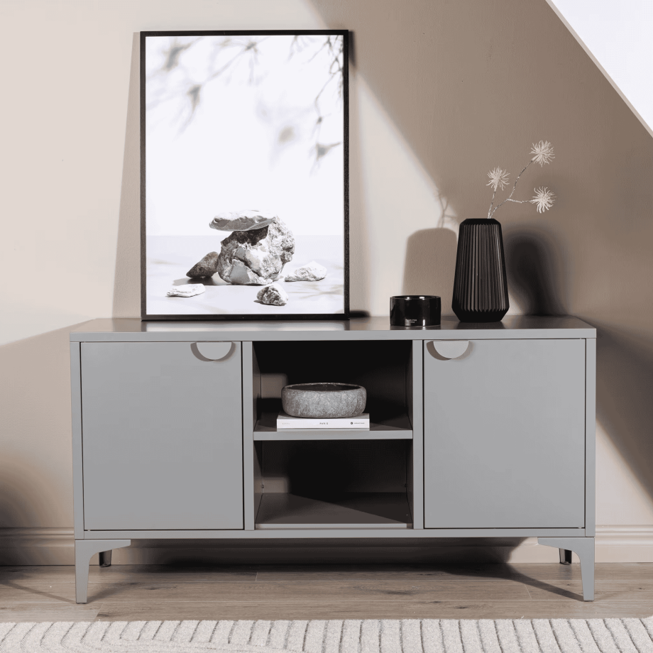 Nohr TV-meubel 'Danyella' 120cm, kleur Lichtgrijs afbeelding 1