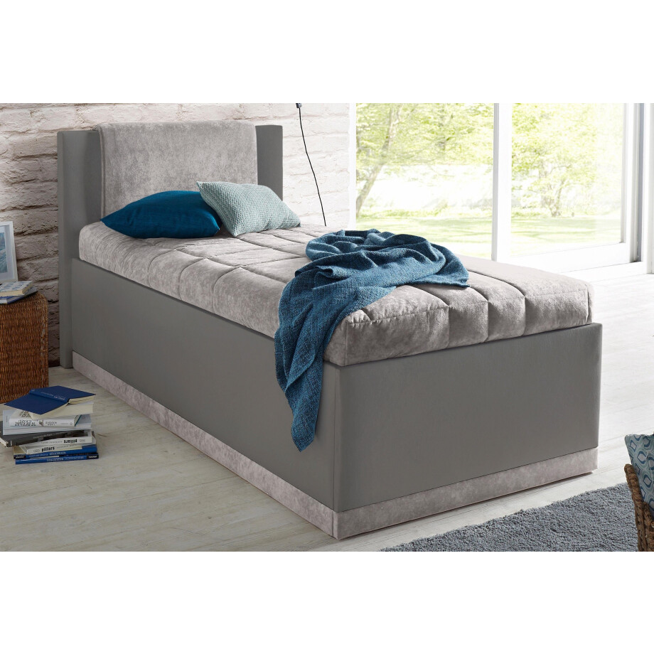 Westfalia Polsterbetten Gestoffeerd bed met bedkist en sprei afbeelding 1