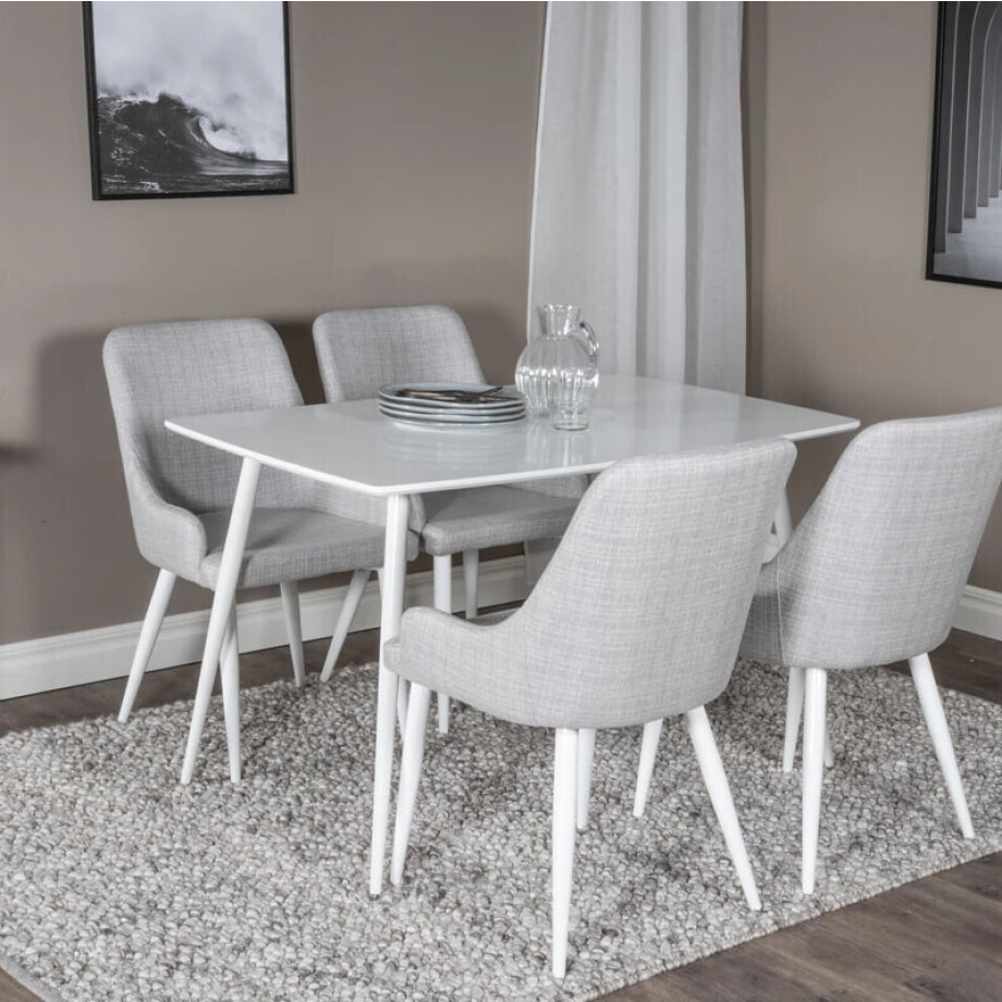 Nohr Eettafel 'Austina' MDF, 120 x 75cm, kleur Wit Nohr Eettafel 'Austina' MDF, 120 x 75cm, kleur Wit afbeelding 1