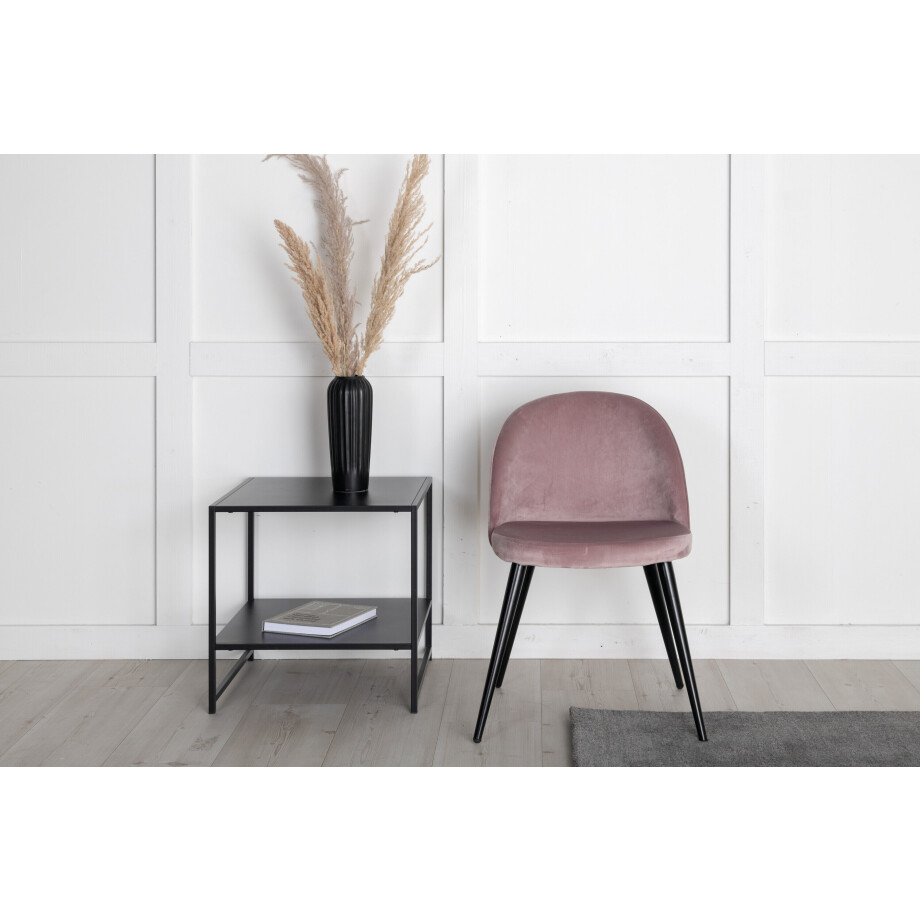 Nohr Eetkamerstoel 'Amon' Velvet, kleur Oudroze afbeelding 1