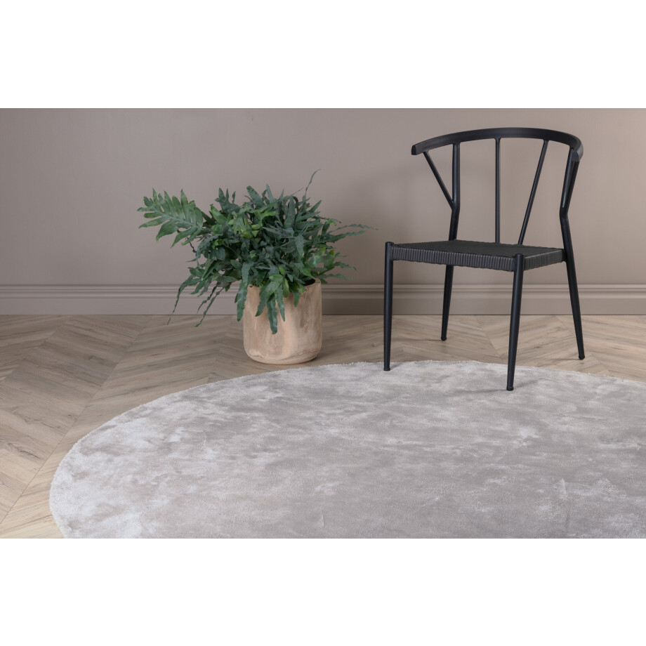 Nohr Rond Vloerkleed 'Cherelle' 200cm, kleur Zilver afbeelding 1