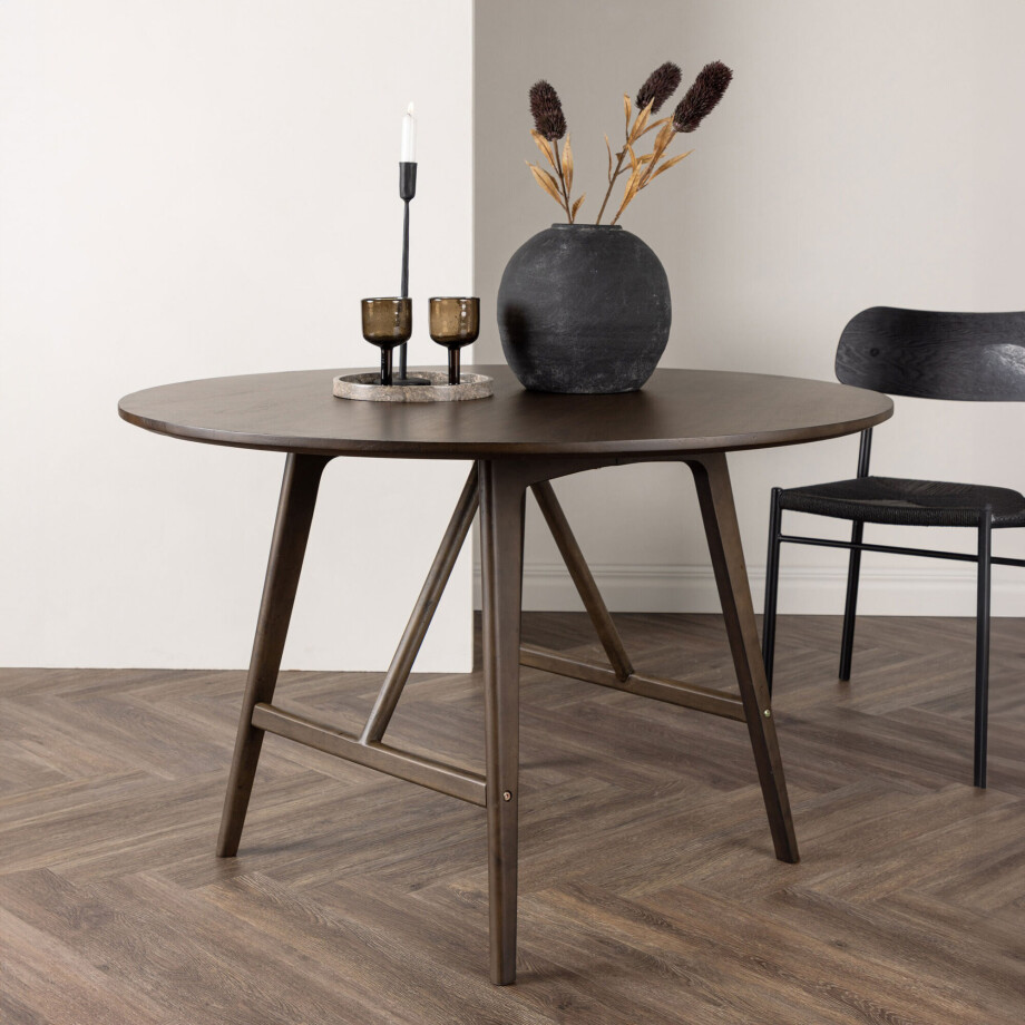 Nohr Ronde Eettafel 'Yolando' Rubberhout, 100cm afbeelding 1