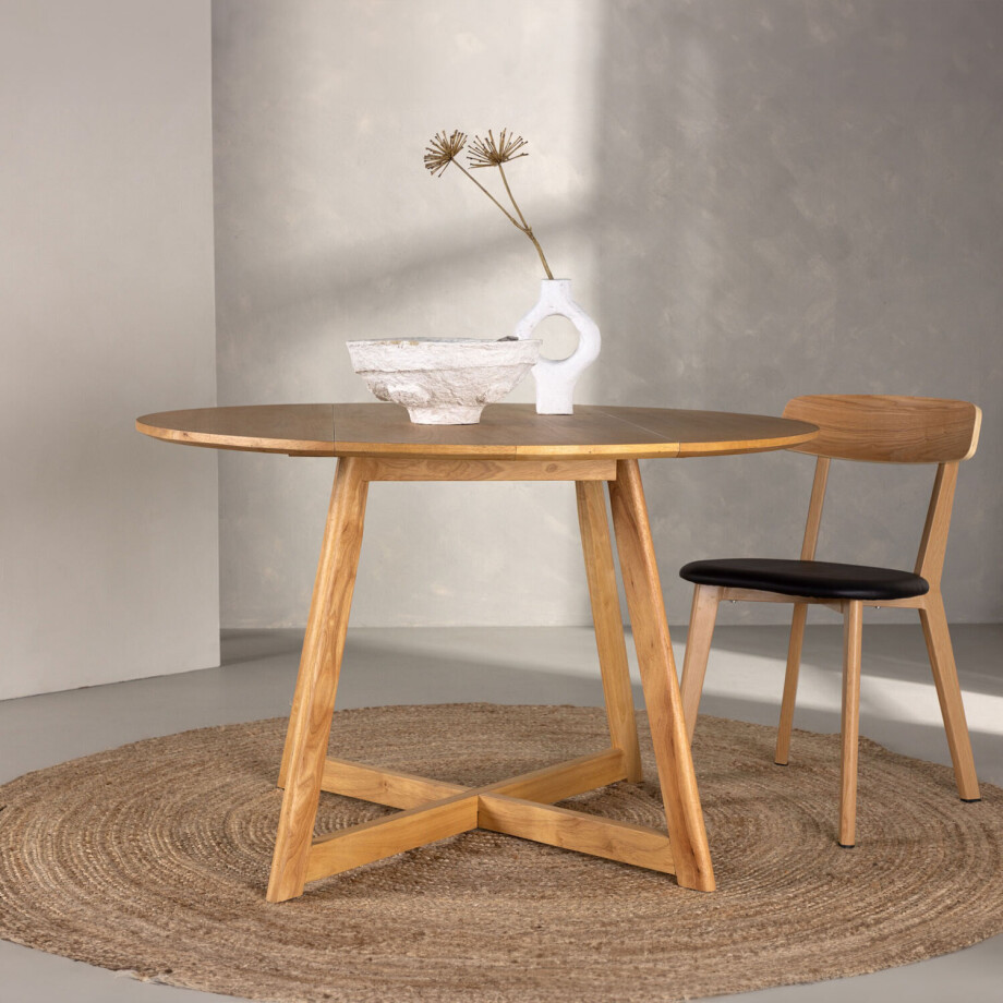 Nohr Ronde Inklapbare Eettafel 'Alece' Rubberhout, 120cm afbeelding 1