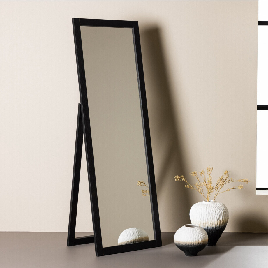 Nohr Staande Spiegel 'Kaycie' 170 x 55cm, kleur Zwart Nohr Staande Spiegel 'Kaycie' 170 x 55cm, kleur Zwart afbeelding 1