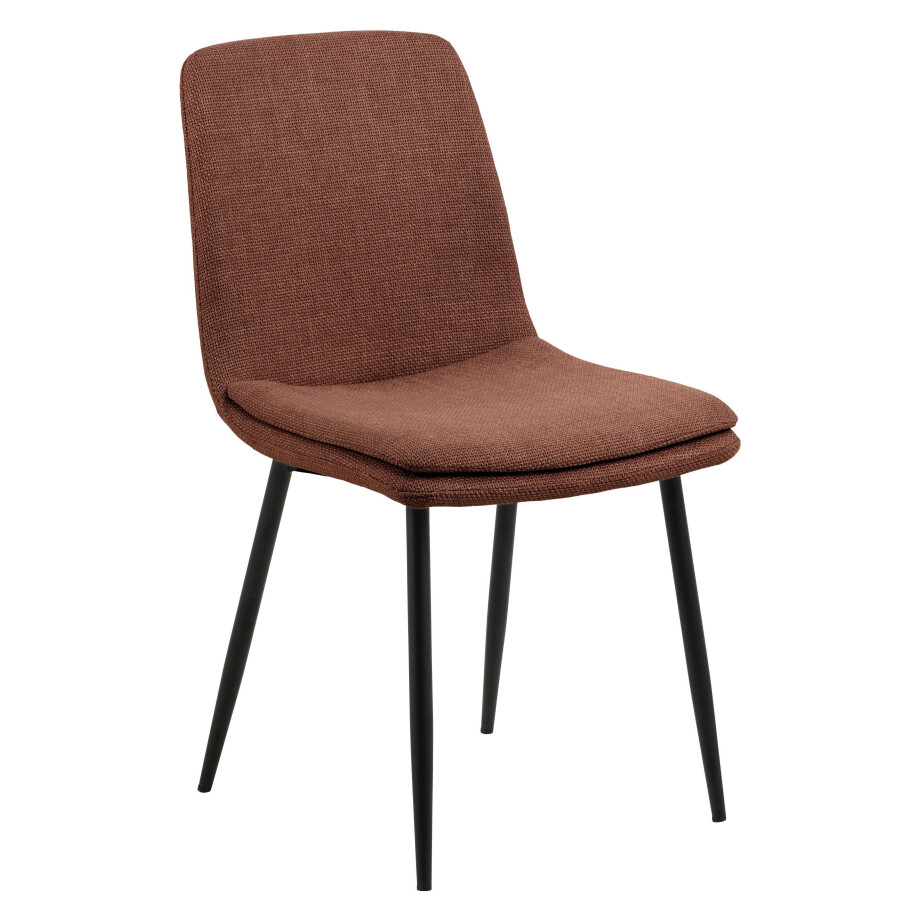 Bendt Eetkamerstoel 'Tronier' Structuurstof, kleur Terracotta afbeelding 1