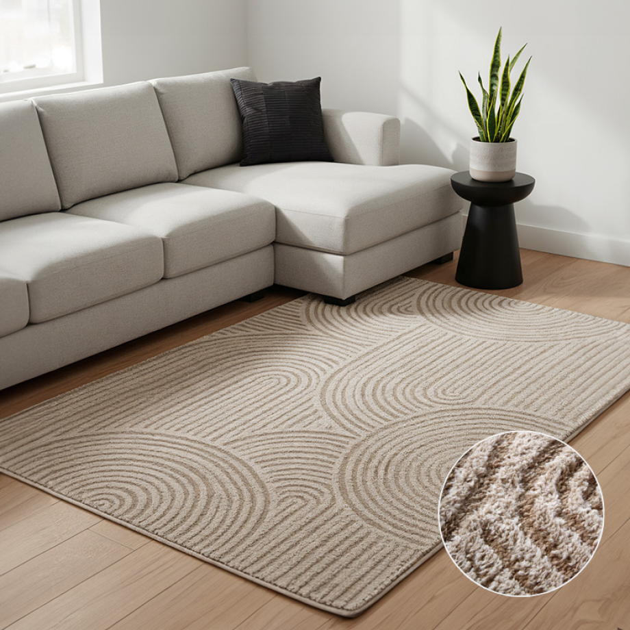 Vloerkleed Chappe - Beige 235x160cm - Polypropyleen - Dekbed-Discounter.nl afbeelding 1