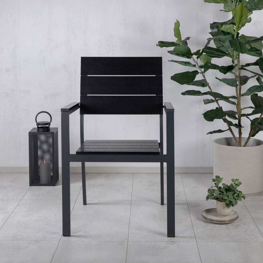 Nohr Tuinstoel 'Karlene' kleur Grijs Nohr Tuinstoel 'Karlene' kleur Grijs afbeelding 1