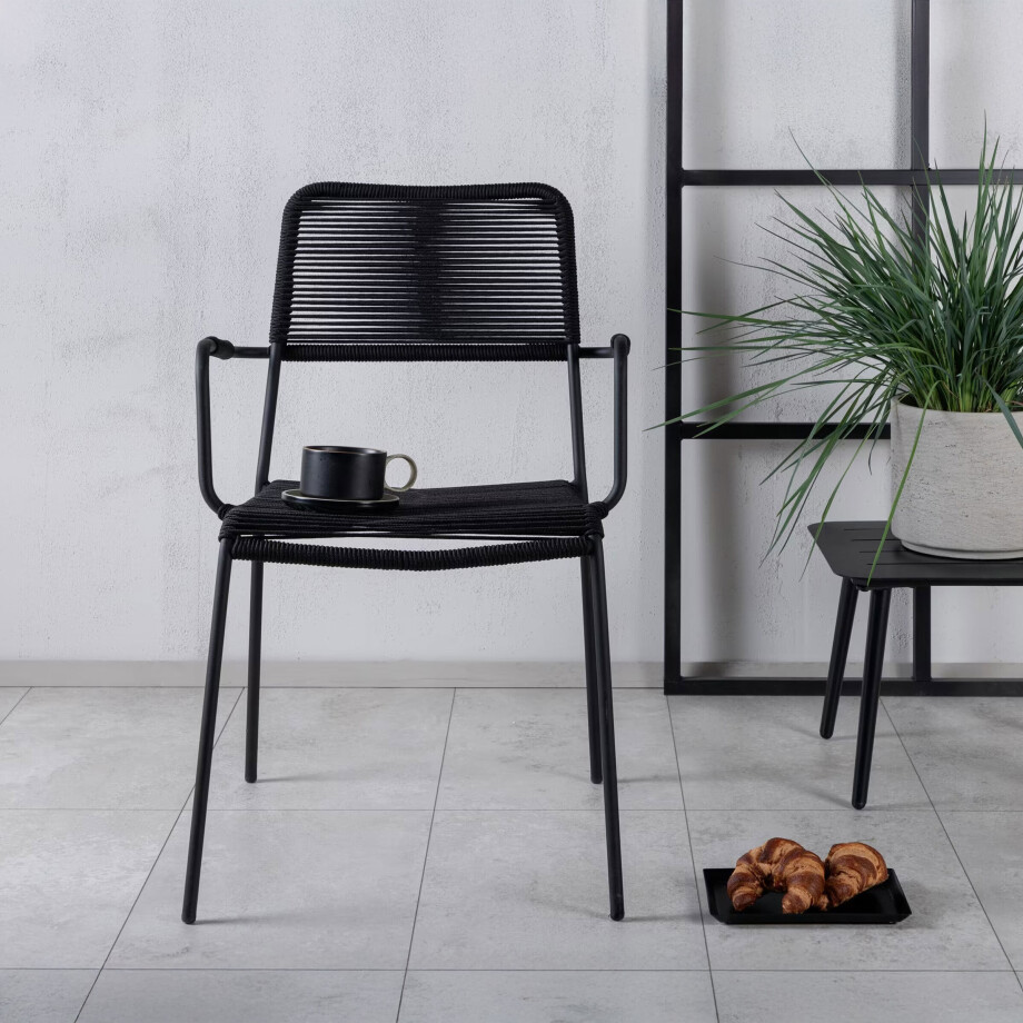 Nohr Tuinstoel 'Karlene' kleur Zwart Nohr Tuinstoel 'Karlene' kleur Zwart afbeelding 1