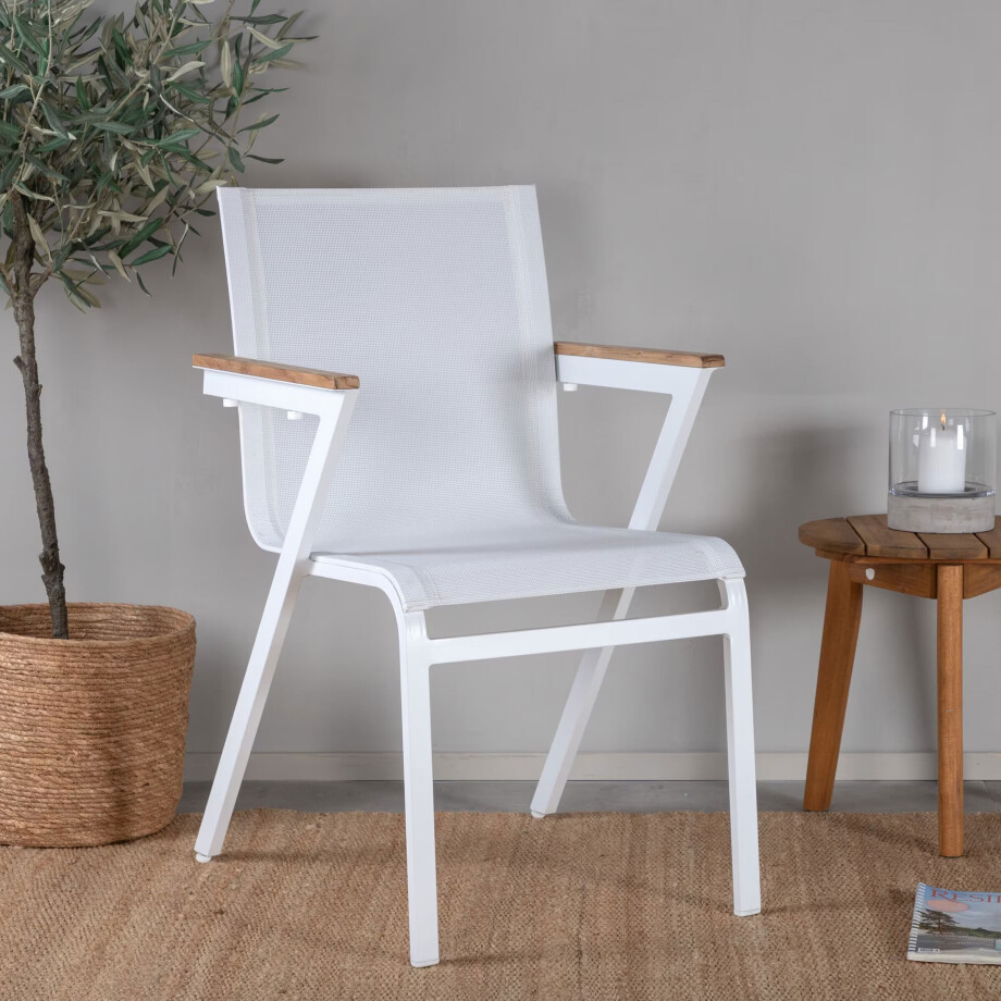 Nohr Tuinstoel 'Constantina' kleur Wit Nohr Tuinstoel 'Constantina' kleur Wit afbeelding 1