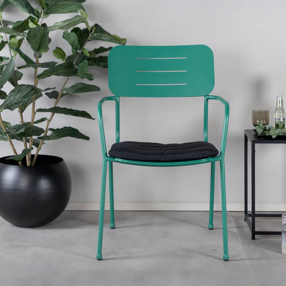 Nohr Tuinstoel 'Diona' Met armleuning, kleur Groen Nohr Tuinstoel 'Diona' Met armleuning, kleur Groen afbeelding 1