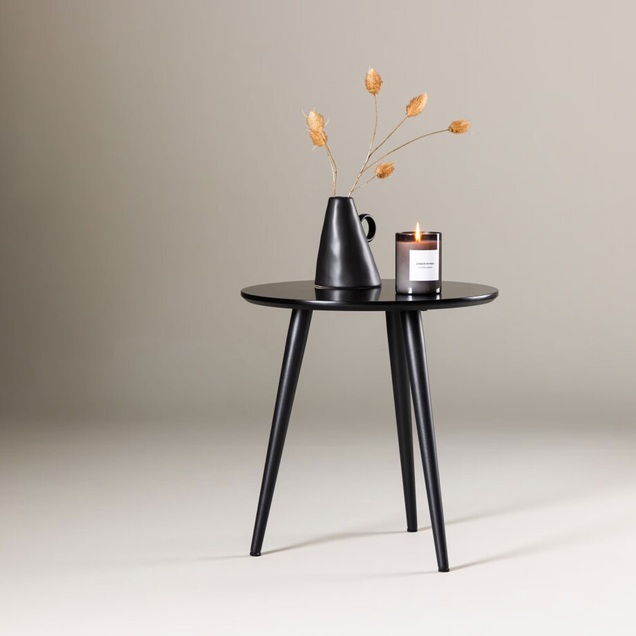 Nohr Ronde Bijzettafel 'Zakia' 48cm, kleur Zwart afbeelding 1