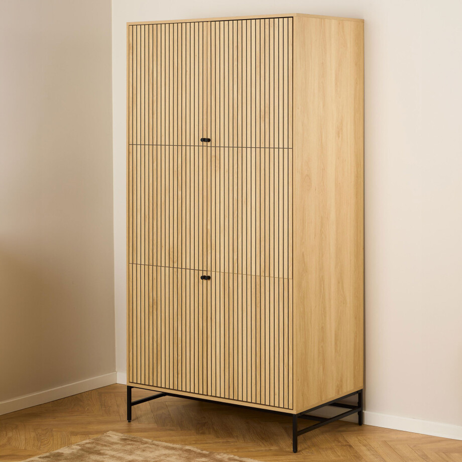 Bendt Kledingkast 'Davon' Eikenlook, 200 x 99cm afbeelding 1