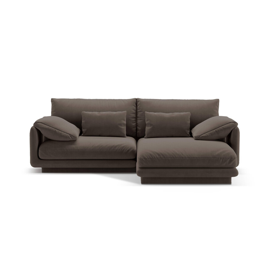 3-zits hoekbank Torino rechts velvet | Micadoni afbeelding 1