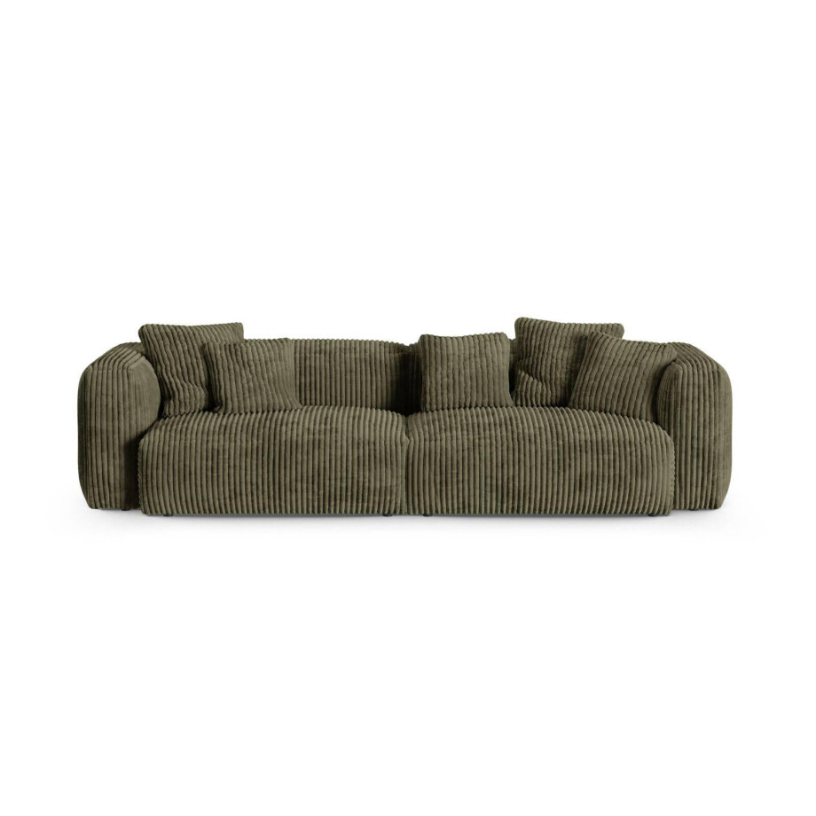 Modulaire 4-zitsbank Martina ribstof | Micadoni Home afbeelding 1