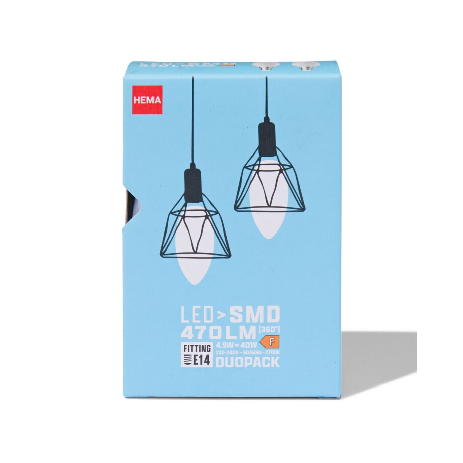 HEMA HEMA Led Kaars Smd E14 2.9W 470lm - 2 Stuks afbeelding 