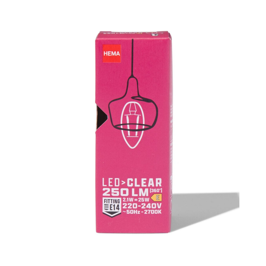 HEMA HEMA Led Kaars Clear E14 2.1W 250lm afbeelding 