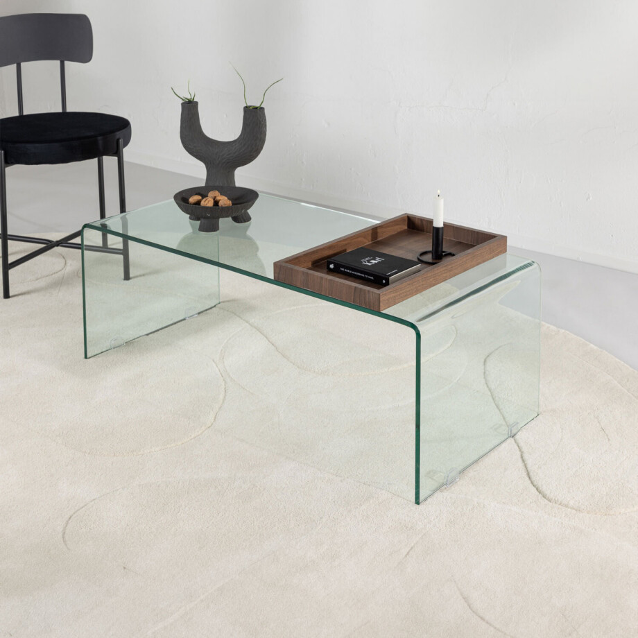 Nohr Salontafel 'Rockwell' Glas, 110 x 50cm afbeelding 