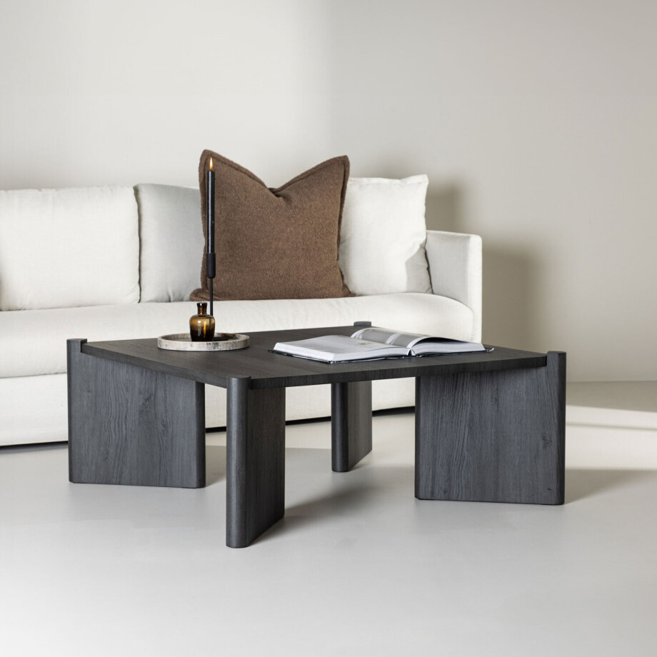 Nohr Vierkante Salontafel 'Layce' 100 x 100cm, kleur Zwart afbeelding 1