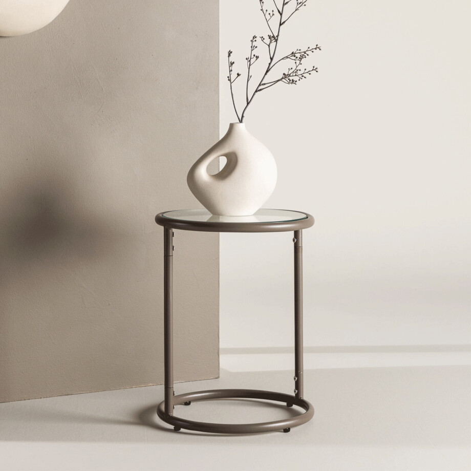 Nohr Ronde Bijzettafel 'Pella' 35cm, kleur Bruin afbeelding 1