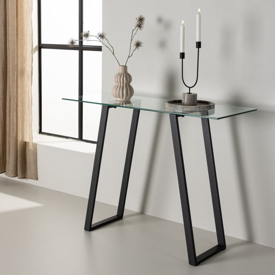 Nohr Sidetable 'Shequita' Glas, 100cm Nohr Sidetable 'Shequita' Glas, 100cm afbeelding 1
