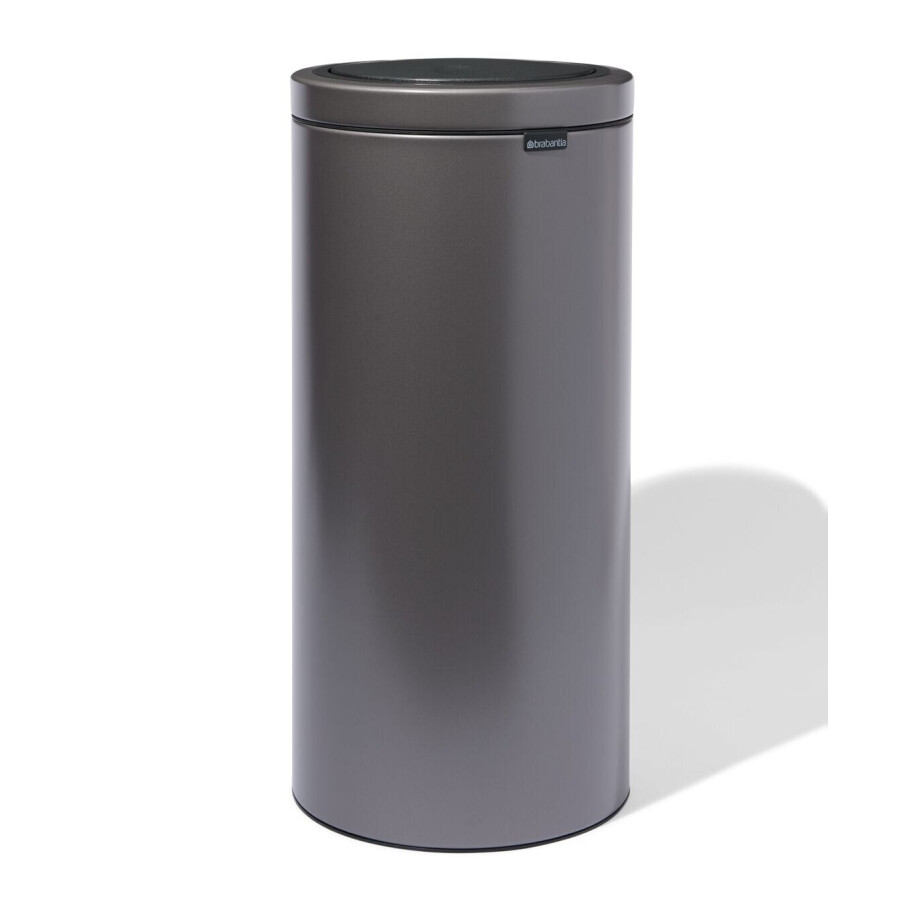 HEMA HEMA Brabantia Touch Bin Flat Top Prullenbak 30L Platinum (grijs metallic) afbeelding 1