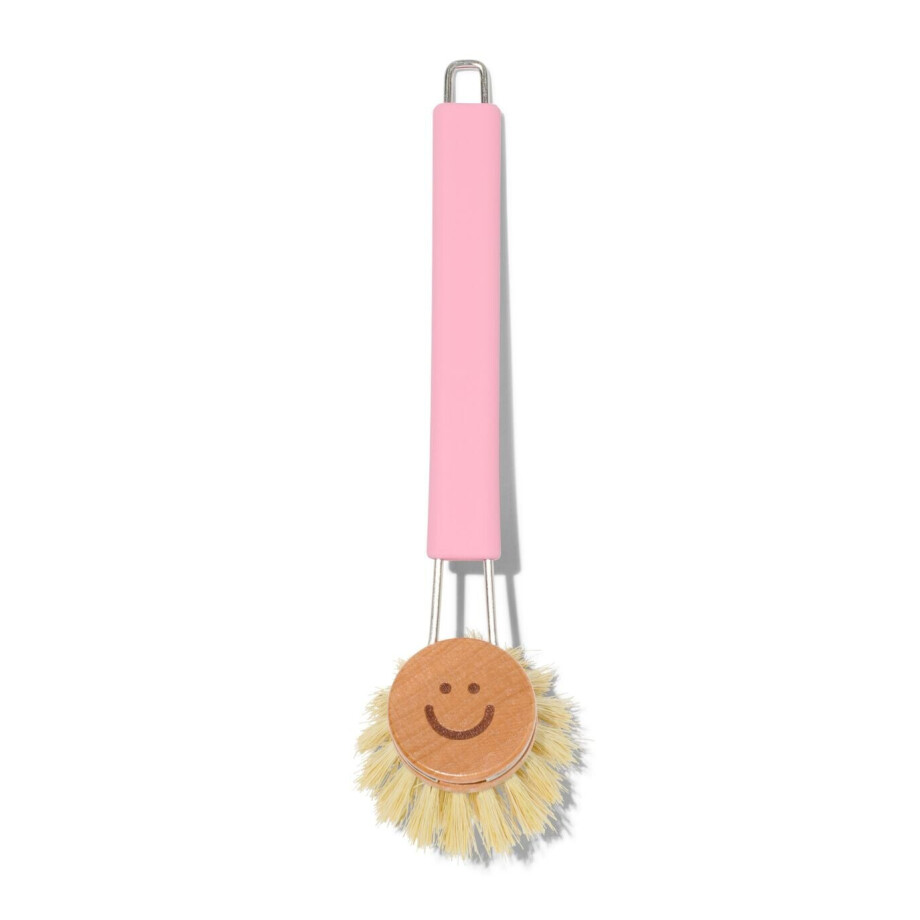 HEMA HEMA Afwasborstel Met Losse Kop Roze afbeelding 