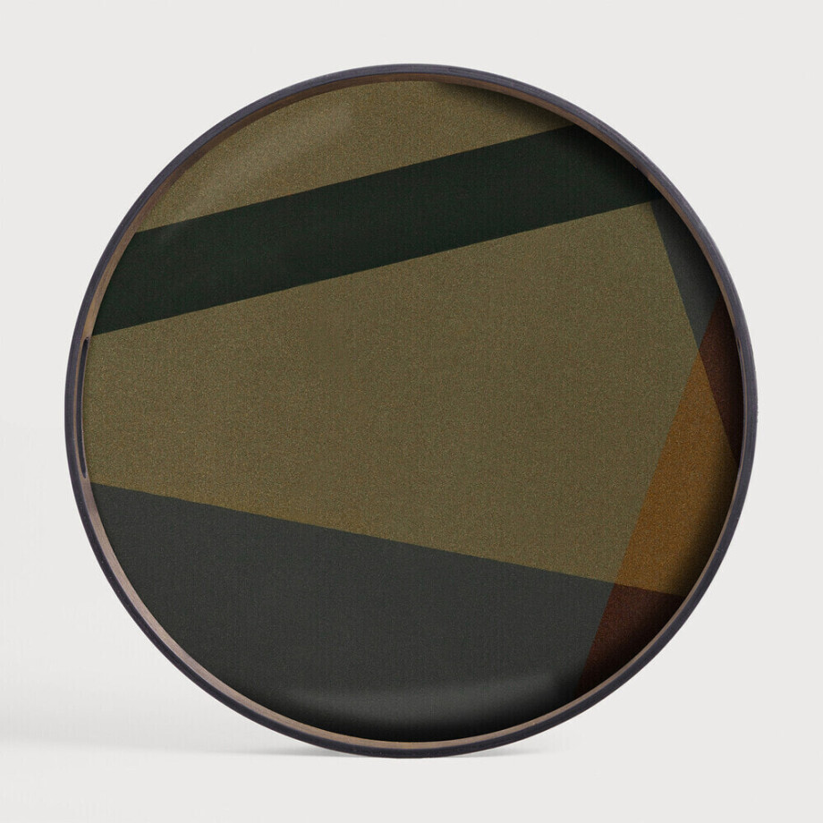 Ethnicraft Rond Dienblad 'Composed Angles' 48cm, kleur Slate afbeelding 1