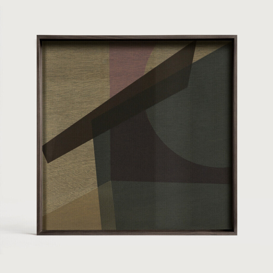 Ethnicraft Vierkant Dienblad 'Composed Angles' 51 x 51cm, kleur Slate afbeelding 