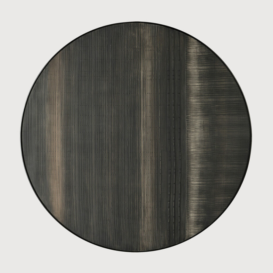Ethnicraft Rond Wandpaneel 'Layered Clay' 84cm afbeelding 
