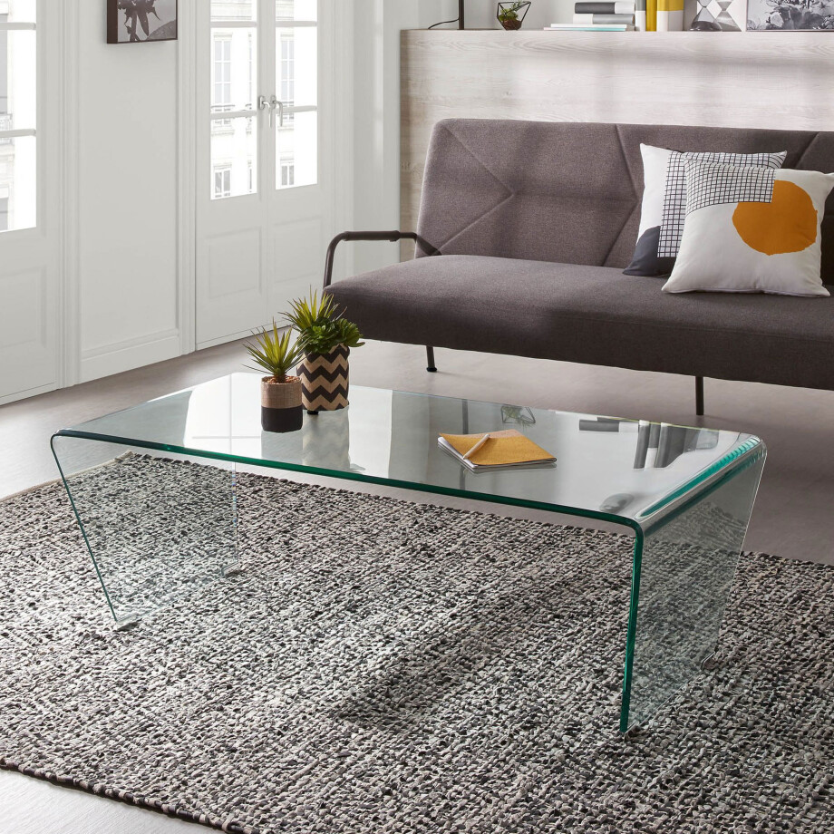 Kave Home glazen salontafel 'Burano', 120 x 60cm afbeelding 