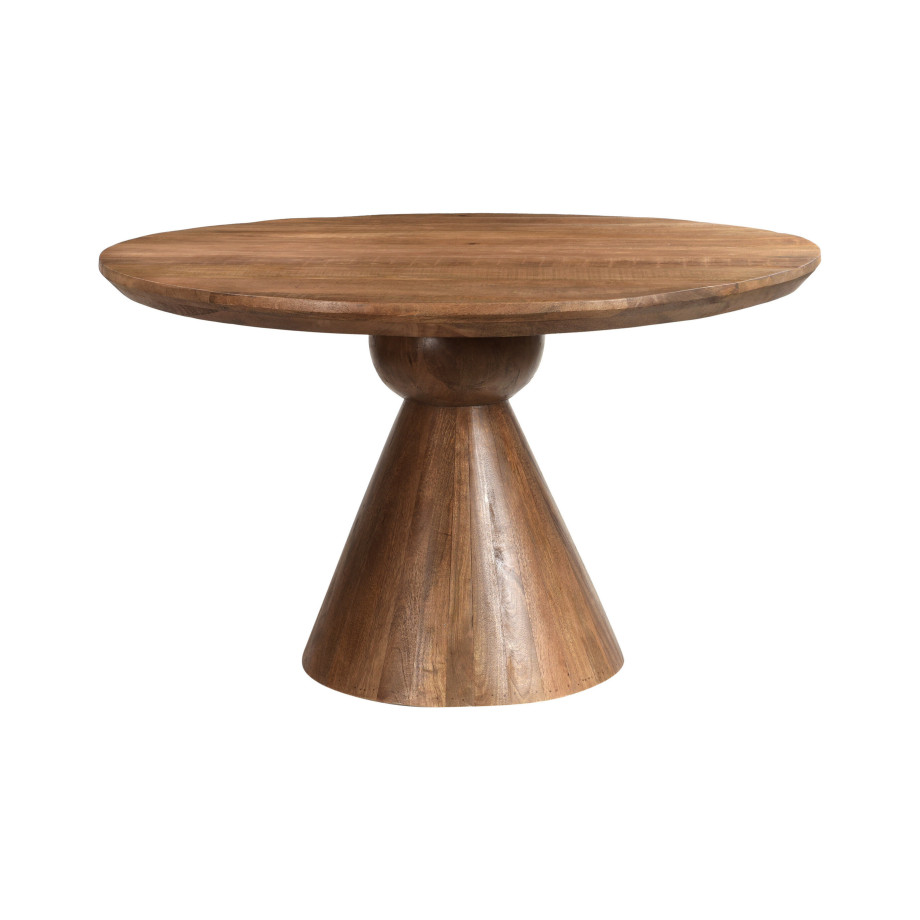 Brix Ronde Eettafel 'Balthazar' Mangohout, 130cm, kleur Bruin afbeelding 1