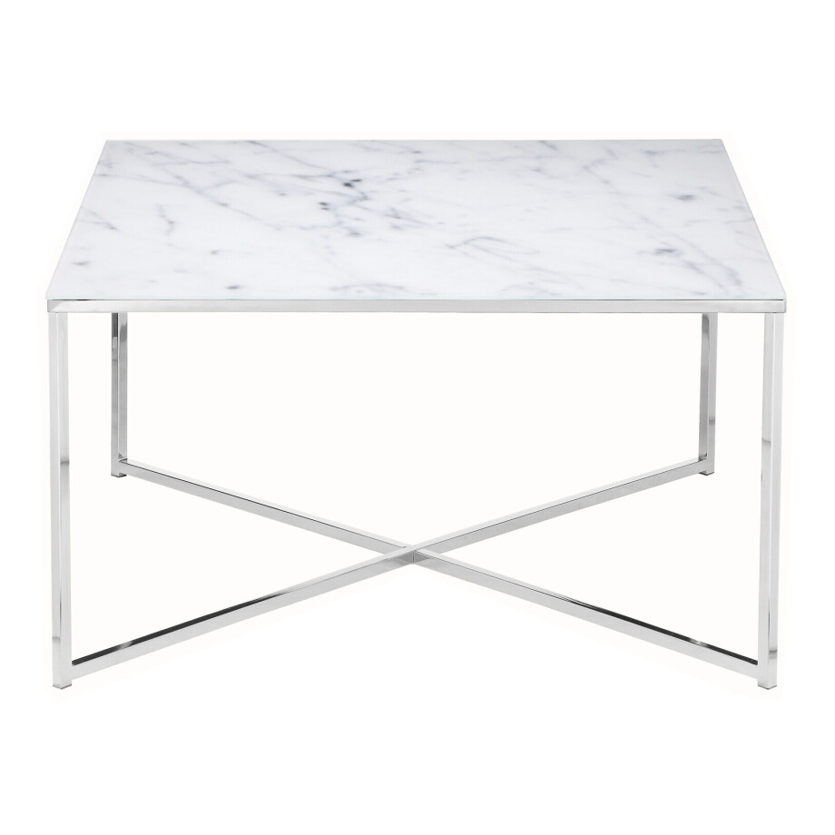 Artistiq Salontafel 'Chloè', 80cm, Marmerlook, kleur Wit Artistiq Salontafel 'Chloè', 80cm, Marmerlook, kleur Wit afbeelding 1