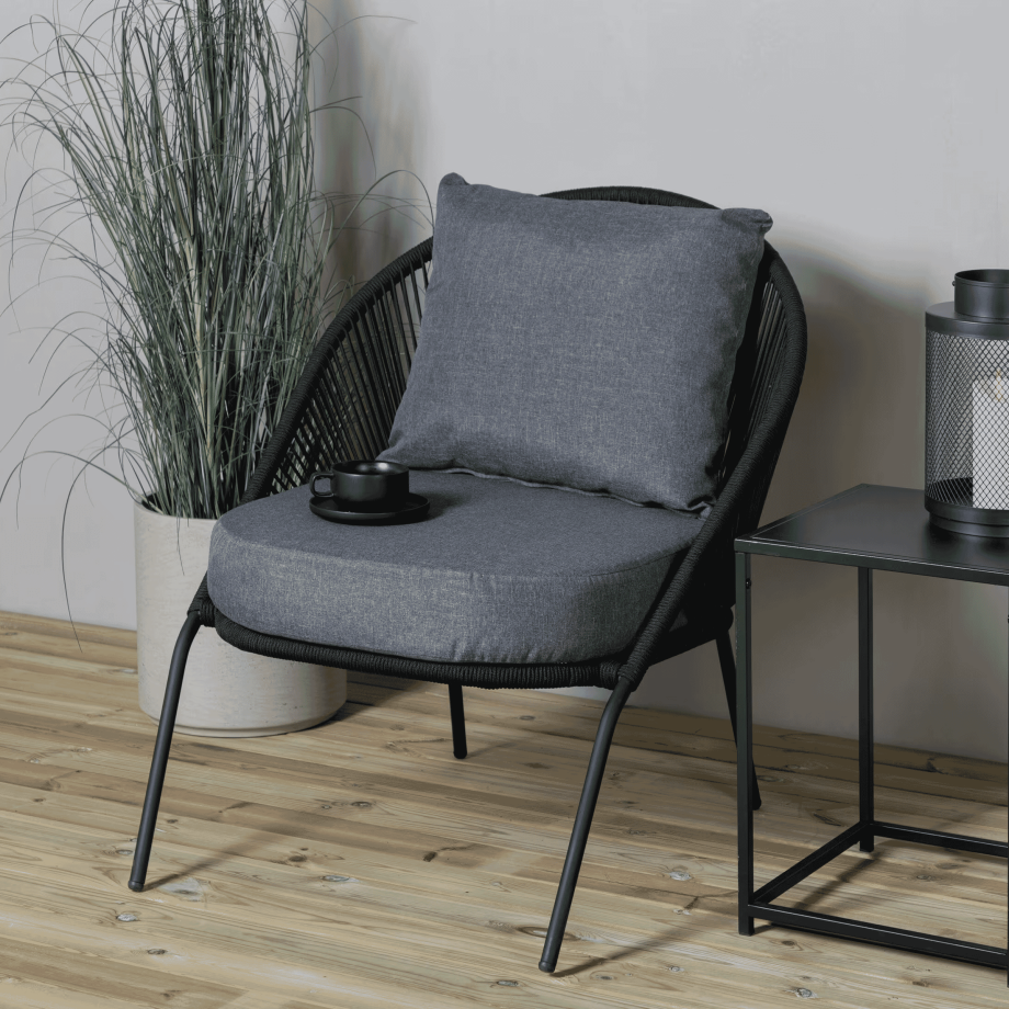 Nohr Loungestoel 'Karlene' kleur Zwart afbeelding 1