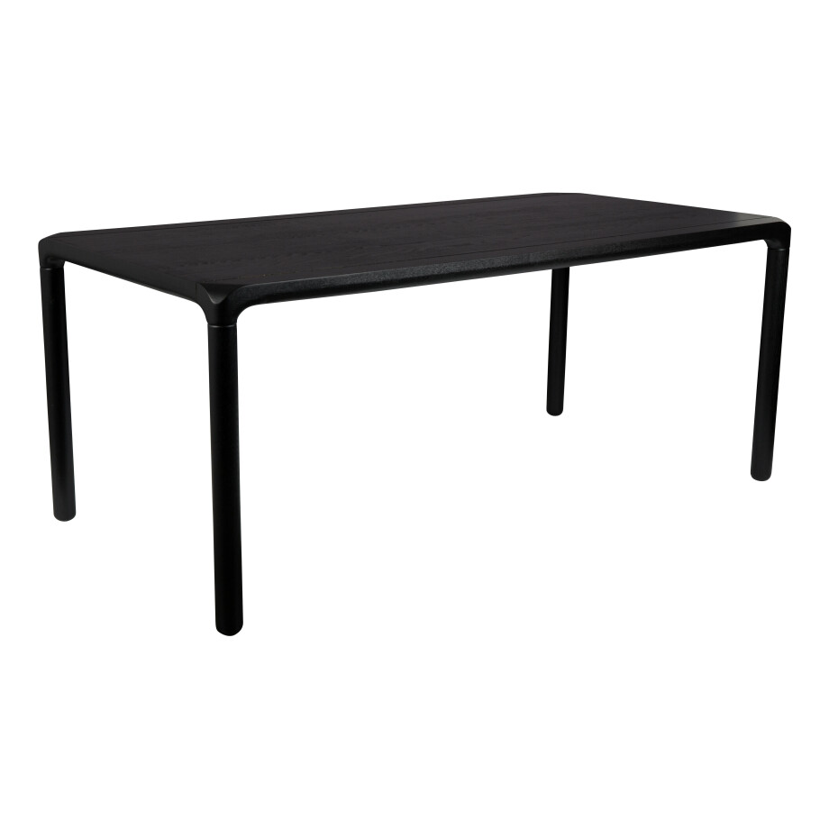 Zuiver Eettafel 'Storm' Essenhout, 180 x 90cm, kleur Zwart Zuiver Eettafel 'Storm' Essenhout, 180 x 90cm, kleur Zwart afbeelding 1